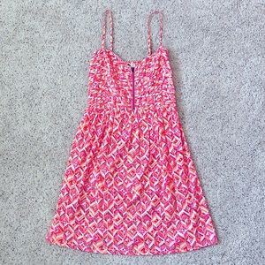 Roxy Shore Thing Geometric print zip front dress L